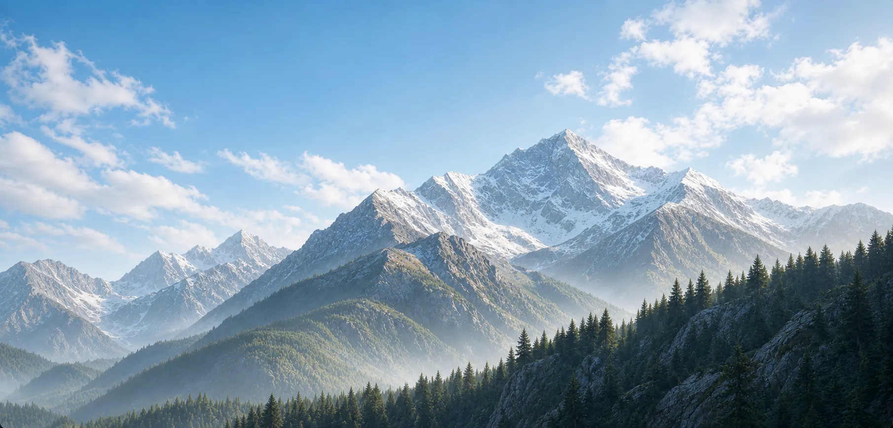 Mountain landscape banner